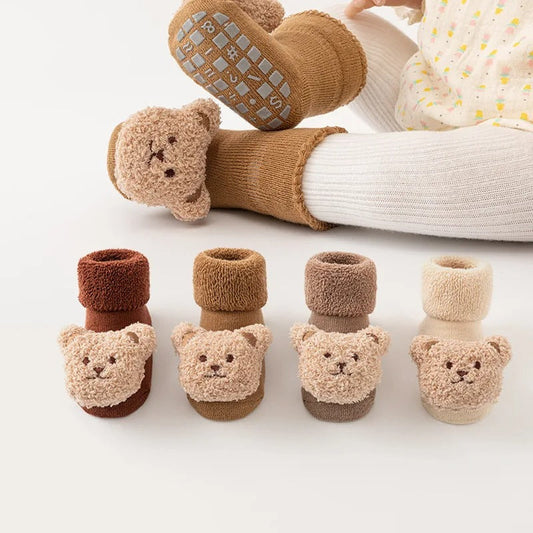 Cute Winter Non-Slip Bear Socks